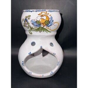 Ceramic Perfume Burner Vintage Floral Decor, Moustiers decors XVIII France